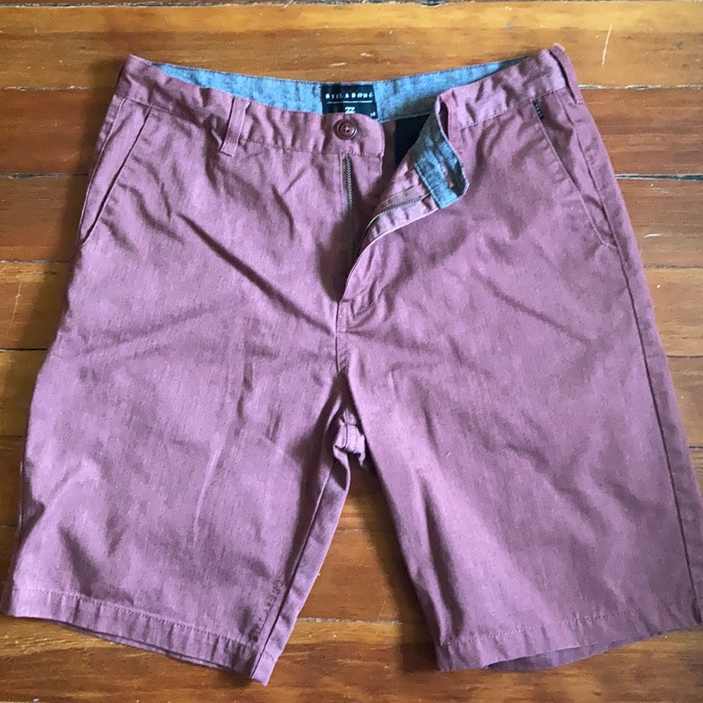 Red khaki shorts